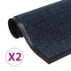 Mats Vidaxl Droogloop 2 PC Tufting rectangular 120x180 cm azul