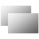 Espejos de pared Vidaxl 2 st rectangular 60x40 cm vidrio
