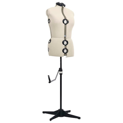Vidaxl Mannequin Regolable Woman Times dimensione 40-46 m color crema