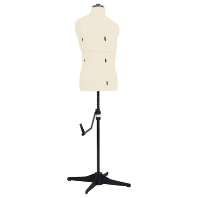 Vidaxl maniquí ajustable hombre tamaño 37-45 color crema