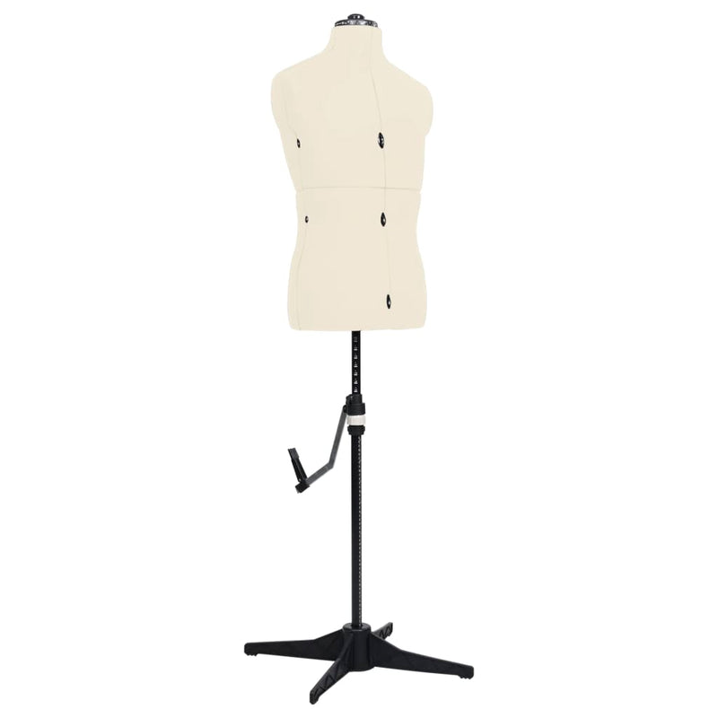 Vidaxl maniquí ajustable hombre tamaño 37-45 color crema