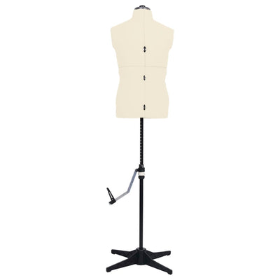 Vidaxl maniquí ajustable hombre tamaño 37-45 color crema