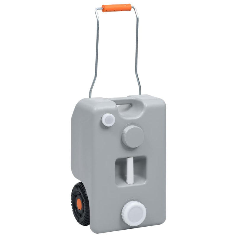 Serbatoio d'acqua Vidaxl su ruote 25 l grigio