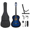 Vidaxl Guitar Guitar Set Classic Beginner 4 4 39 Blue