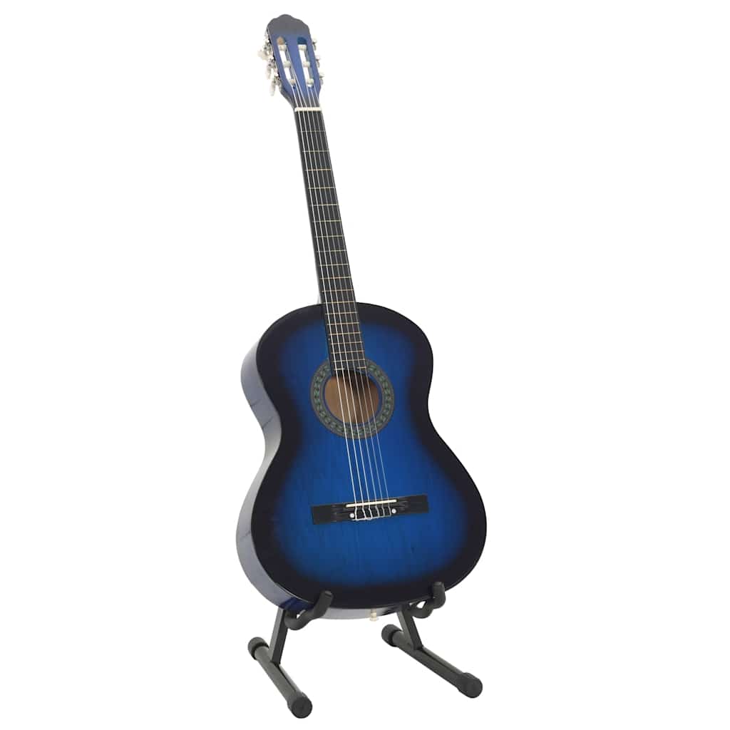 Vidaxl Guitar Guitar Set Classic Beginner 4 4 39 Blue