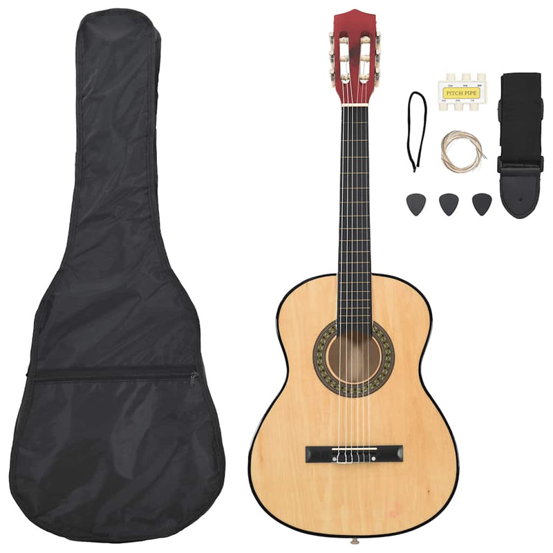 Vidaxl Set di chitarra a 8 pezzi Classic Ginderner 3 4 36