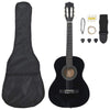 Vidaxl Guitar Guitar Set Classic Beginner 3 4 36 Black