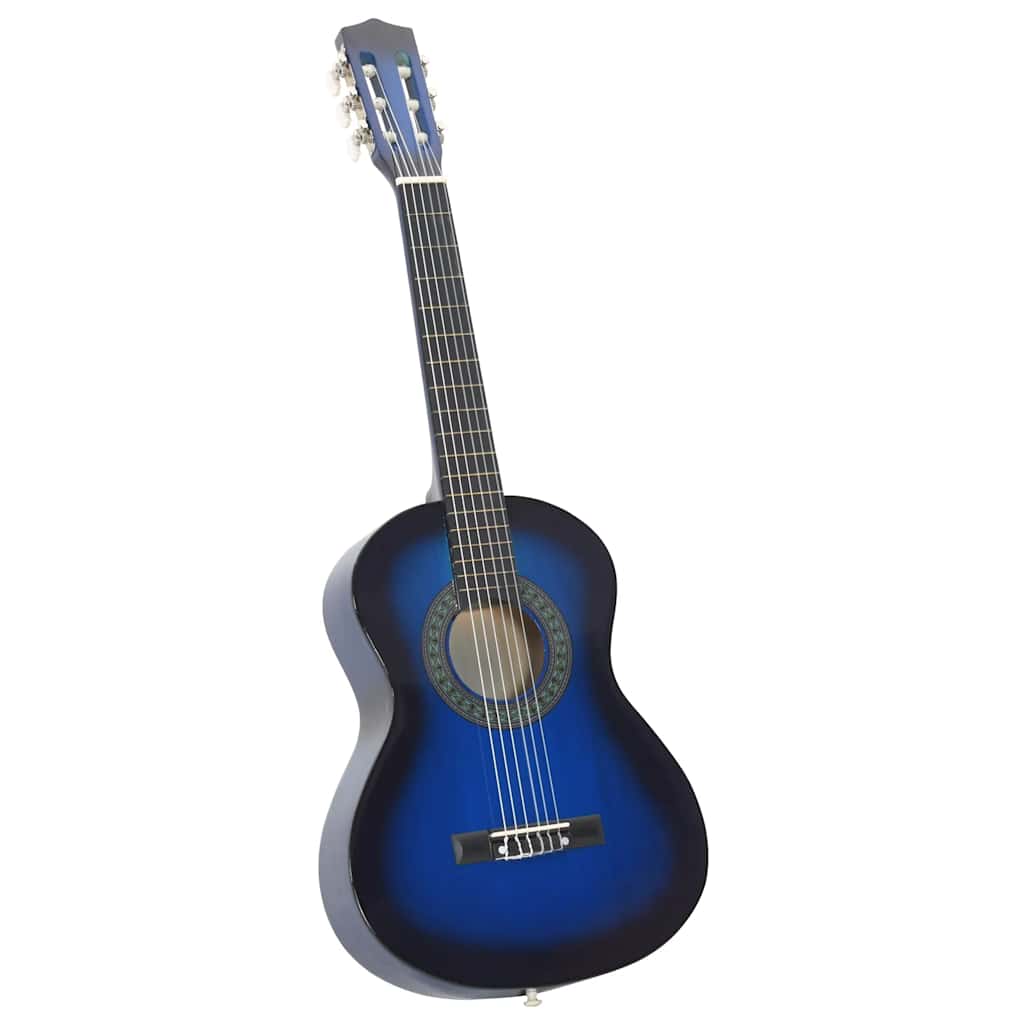 Vidaxl Guitar Guitar Set Classic Beginner 1 2 34 Blue