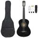 Vidaxl Guitar Guitar Set Classic Beginner 1 2 34 Black