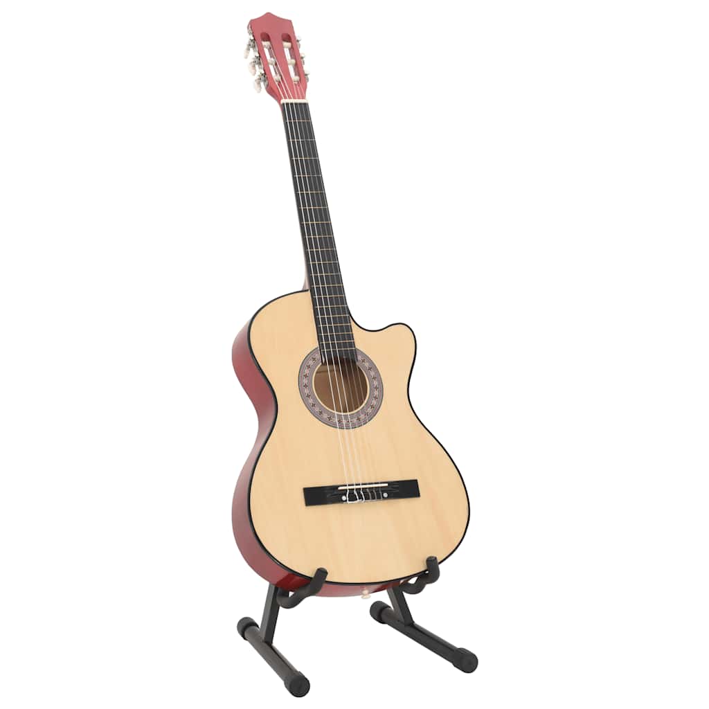 Vidaxl 12-delige gitaarset cutaway met 6 snaren western akoestisch 38