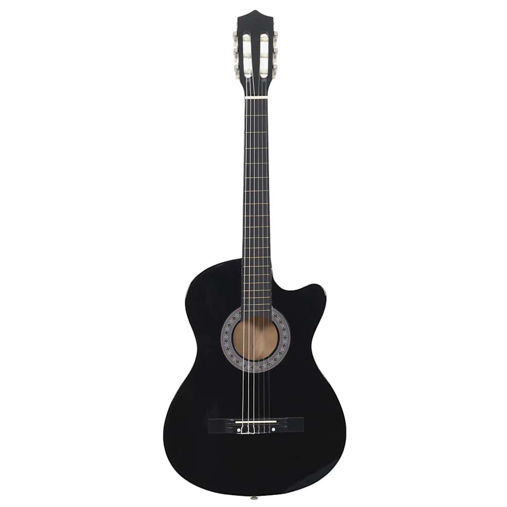 Vidaxl Corte de guitarra con 6 cuerdas Western Classic 38 Black