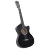 Vidaxl Set di chitarra in 12 parti con 6 corde Western Classic 38 Black