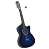 Vidaxl Corte de guitarra con 6 cuerdas Western Classic 38 Tinted Blue
