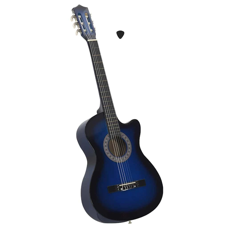 Vidaxl Corte de guitarra con 6 cuerdas Western Classic 38 Tinted Blue