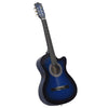 Vidaxl Corte de guitarra con 6 cuerdas Western Classic 38 Tinted Blue