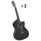 Vidaxl Guitar Cutaway con pareggio 6 Sneeds Western Classic Black