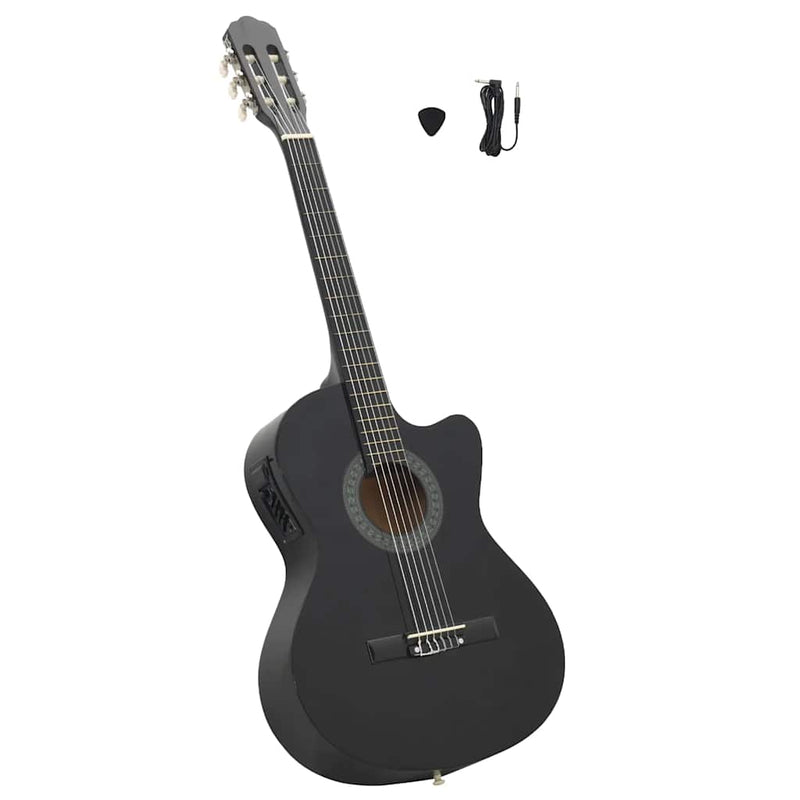 Vidaxl Corte de guitarra con Equalizer 6 Sneeds Western Classic Black