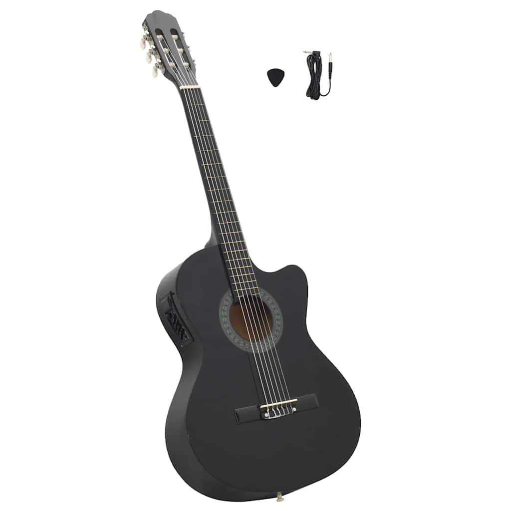 Vidaxl Guitar Cutaway con pareggio 6 Sneeds Western Classic Black