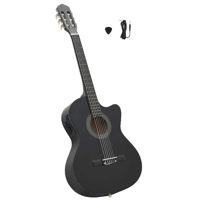 Vidaxl Guitar Cutaway con pareggio 6 Sneeds Western Classic Black