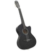 Vidaxl Guitar Cutaway con pareggio 6 Sneeds Western Classic Black