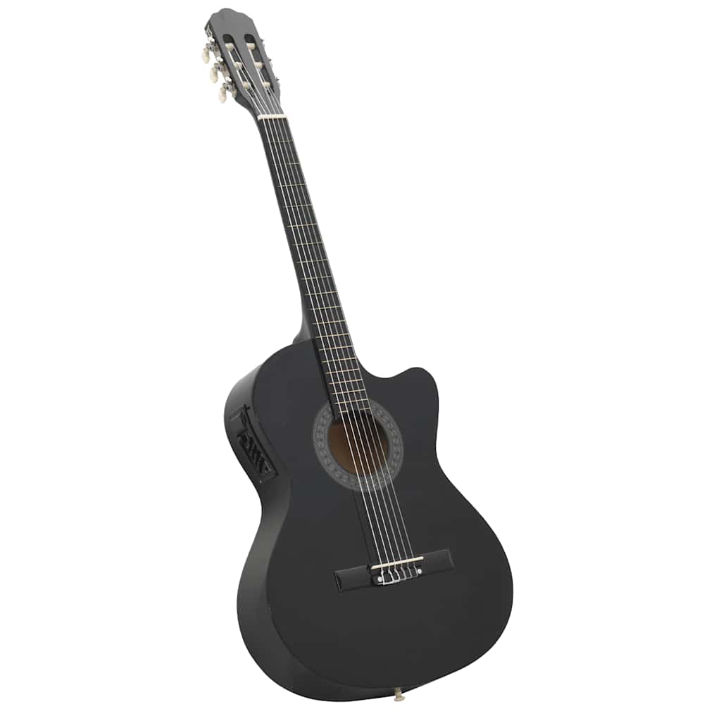 Vidaxl Guitar Cutaway con pareggio 6 Sneeds Western Classic Black