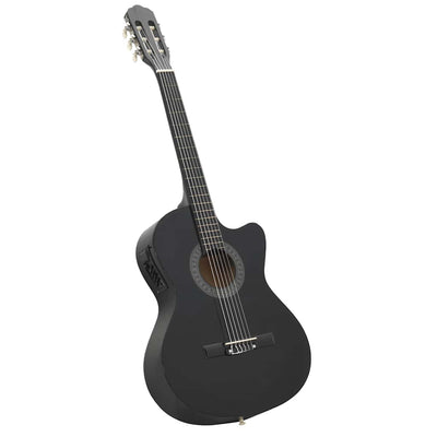 Vidaxl Guitar Cutaway con pareggio 6 Sneeds Western Classic Black