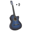 Vidaxl Corte de guitarra con Equalizer 6 cuerdas Western Classic Blue