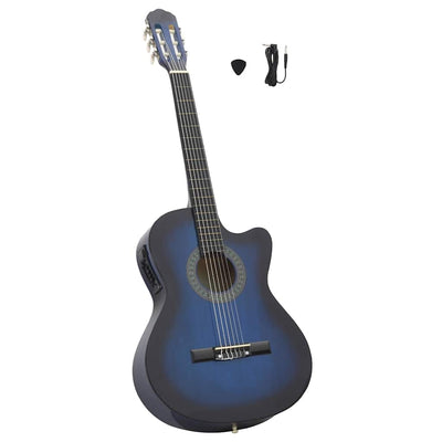 Vidaxl Guitar Cutaway con equalizzatore 6 stringhe occidentali classico blu