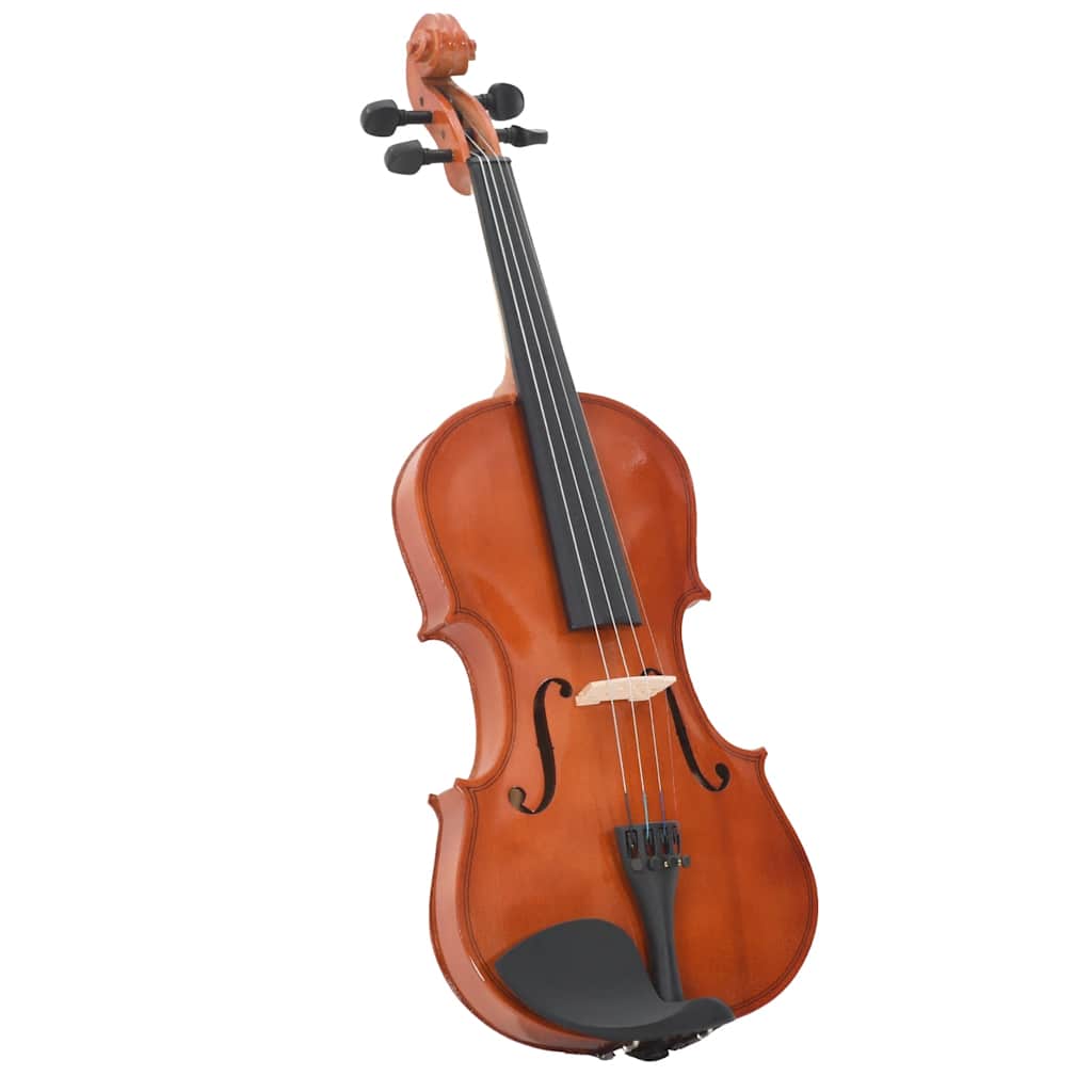 Vidaxl Violin Juego con Bow y Kinstun 4 4 Wood Dark