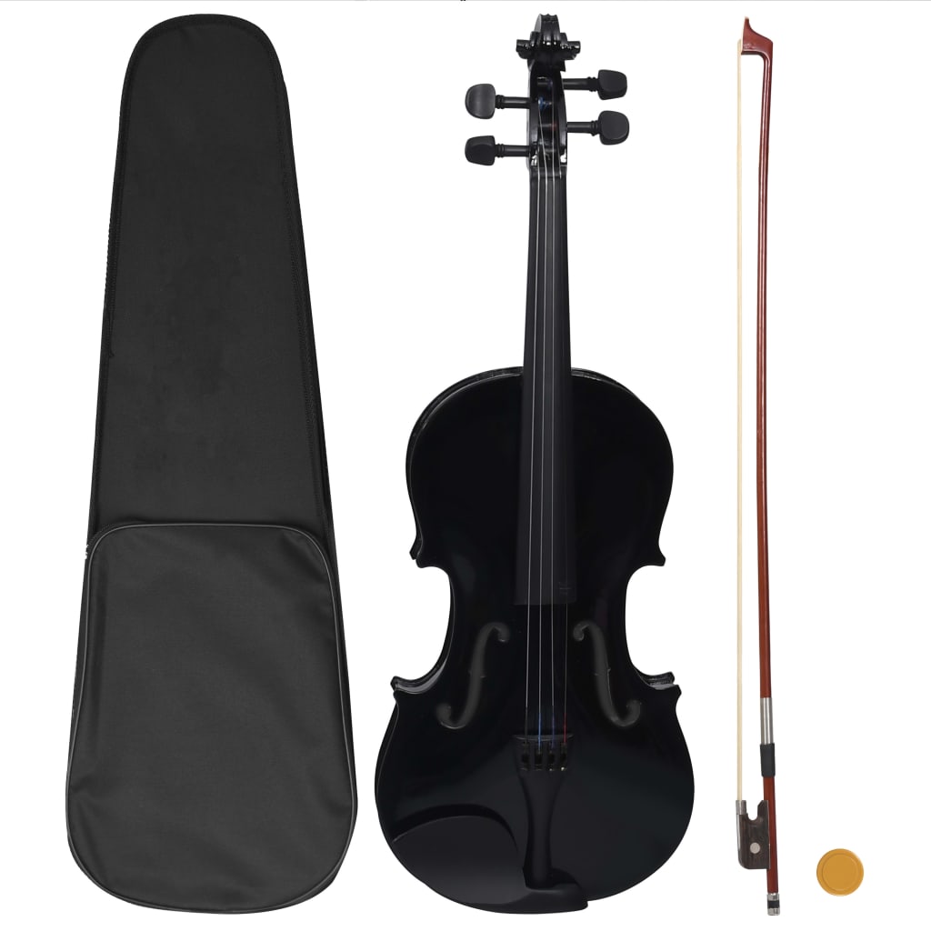 Vidaxl Violinet con Bow e Kinstun 4 4 Black