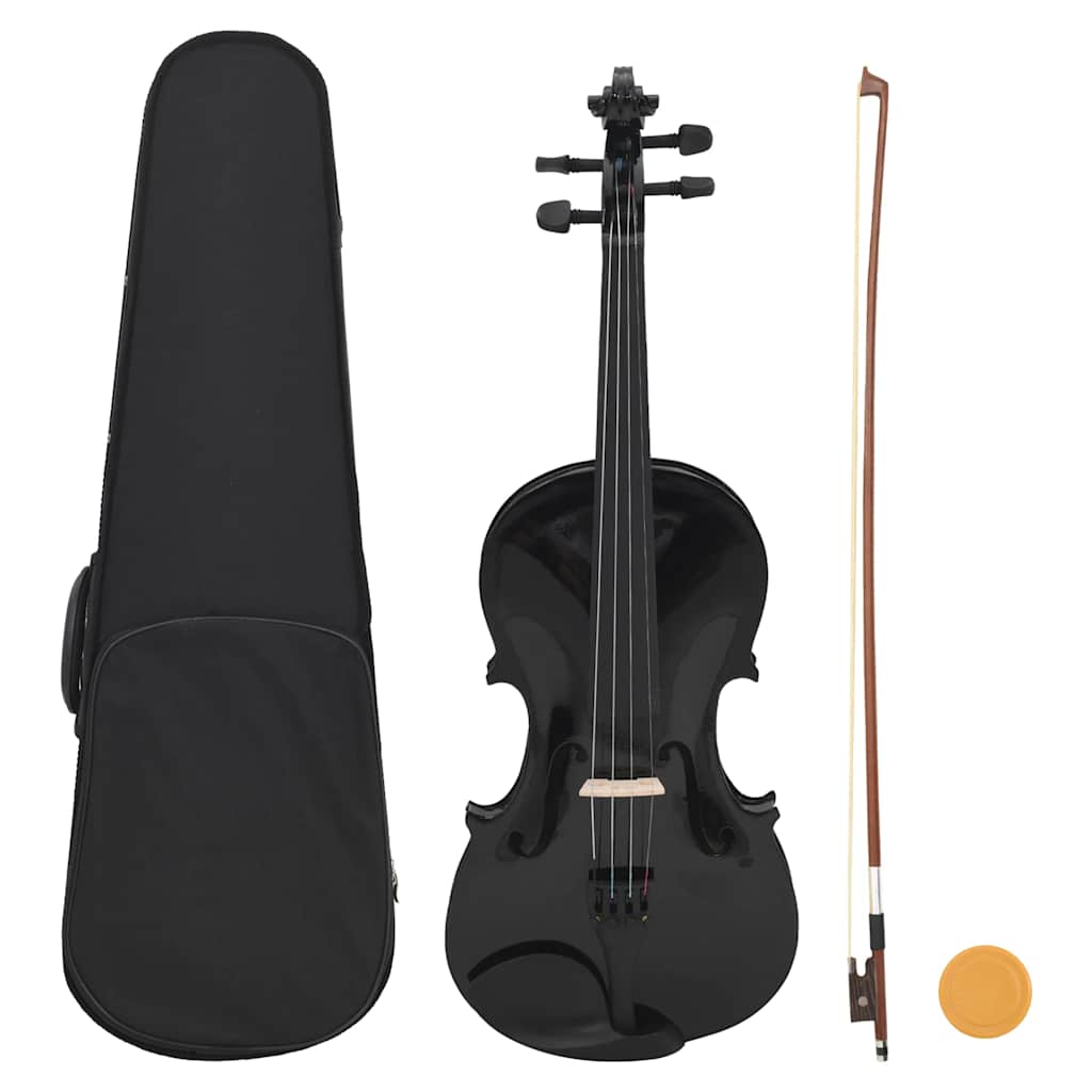 Vidaxl Violinet con Bow y Kinstun 4 4 Negro