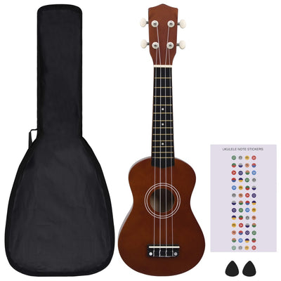 Vidaxl ukuleleset con borsa per bambini soprano 21 '' Darkhout colorato