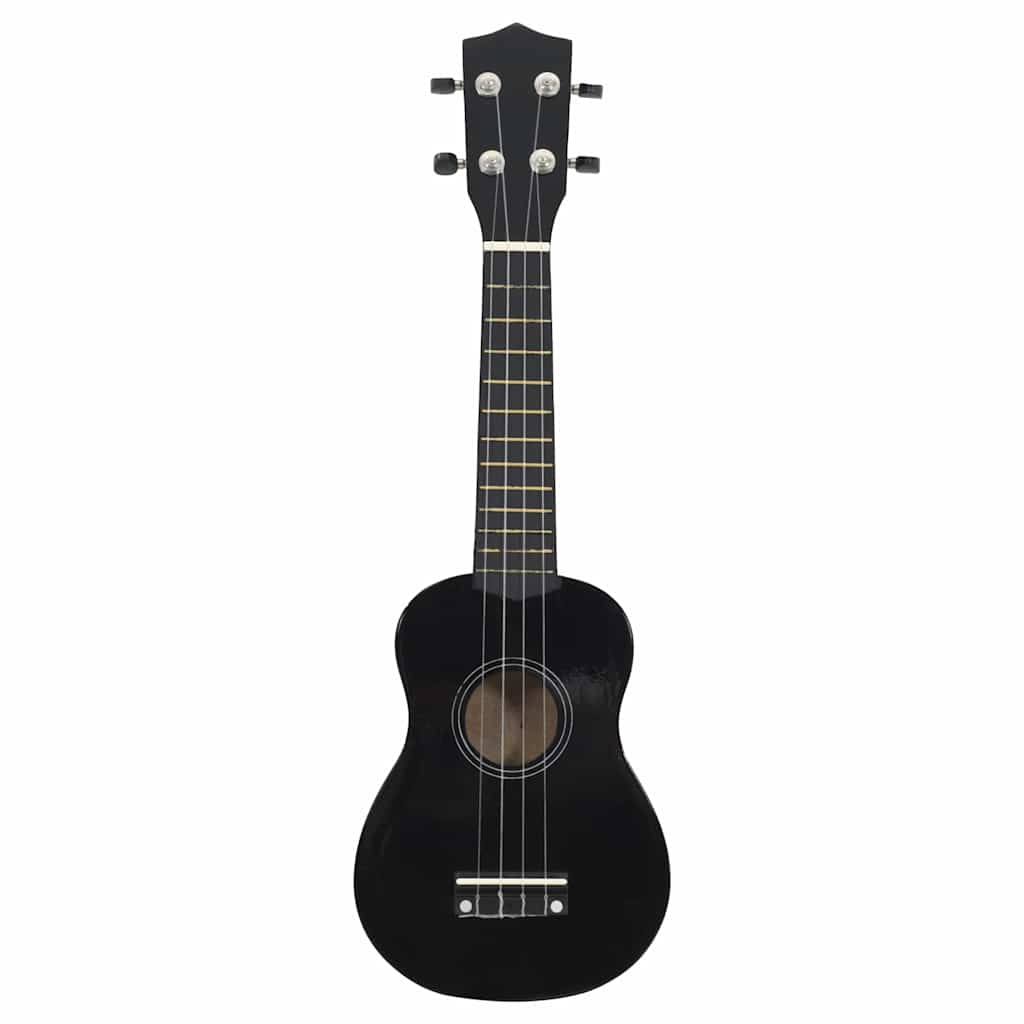 Vidaxl Ukleeleset con bolsa para niños Soprano 21 '' Negro