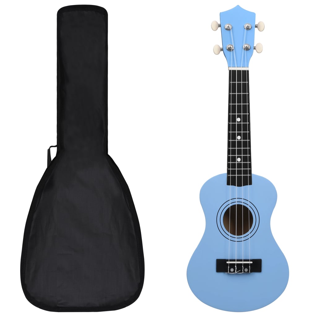 Vidaxl ukuleleset con borsa per bambini soprano 21 '' blu