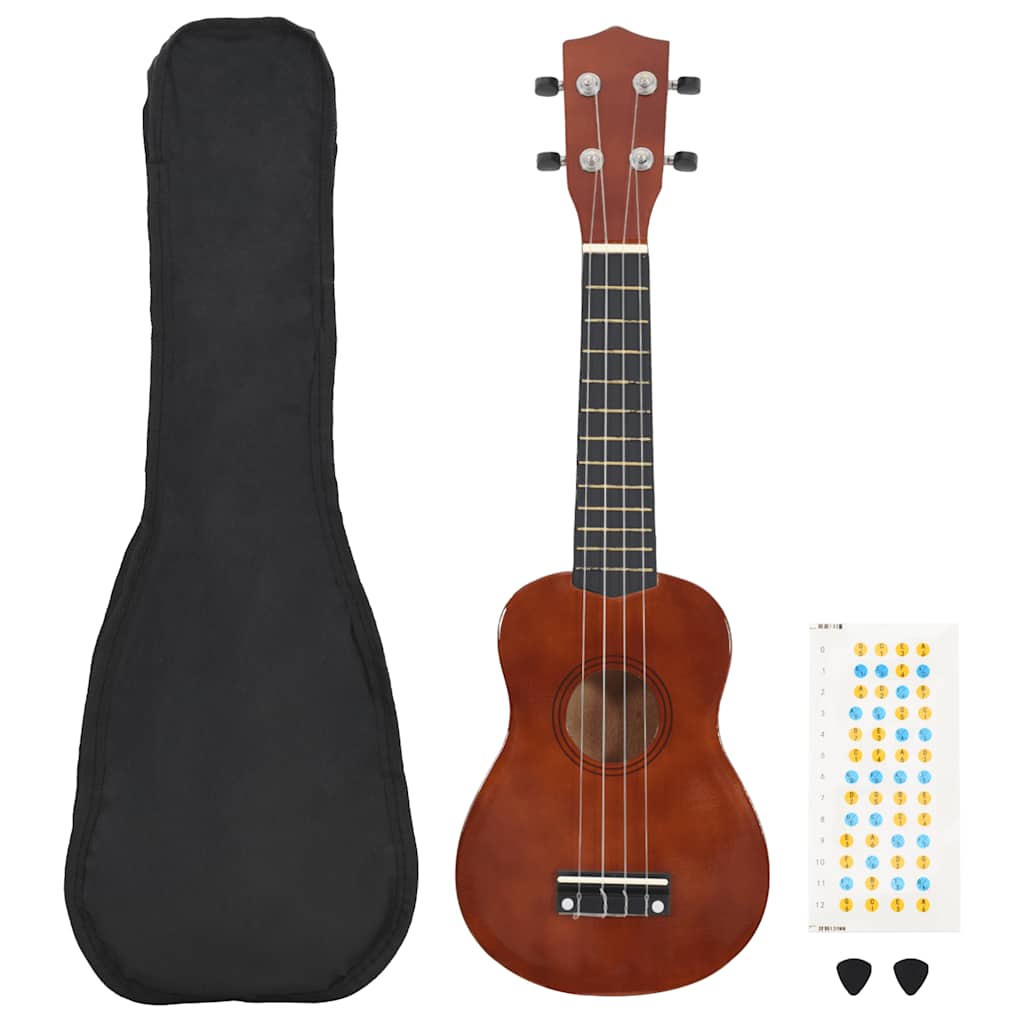 Vidaxl ukuleleset con borsa per bambini soprano 23 '' Darkhout colorato