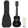 Vidaxl ukuleleset met tas voor kinderen sopraan 23'' zwart