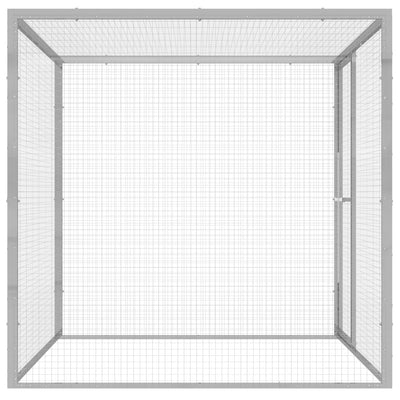 Vidaxl Cat Cage 1.5x1.5x1.5 m Acciaio zincato