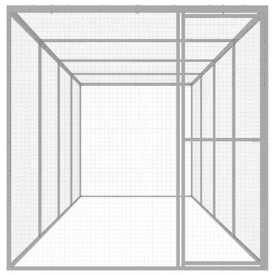 Vidaxl Cat Cage 6x1.5x1.5 m Acciaio zincato