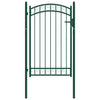 Porta Vidaxl con parte superiore curva 100x150 cm in acciaio verde