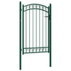 Porta Vidaxl con parte superiore curva 100x150 cm in acciaio verde