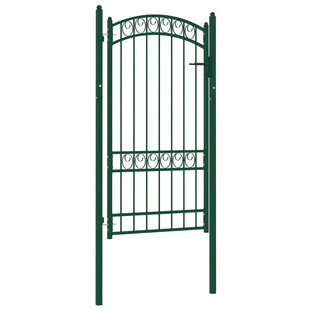 Porta Vidaxl con parte superiore piegata 100x175 cm in acciaio verde