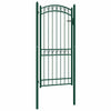 Vidaxl port with bent top 100x200 cm steel green