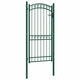 Vidaxl port with bent top 100x200 cm steel green