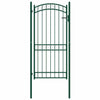 Vidaxl port with bent top 100x200 cm steel green