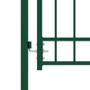 Vidaxl port with bent top 100x200 cm steel green