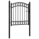Porta Vidaxl con top curvo 100x100 cm in acciaio nero