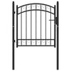 Porta Vidaxl con top curvo 100x100 cm in acciaio nero