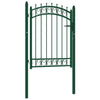 Vidaxl poort met speerpunten 100x125 cm staal groen