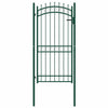 Puerta vidaxxl con puntas de lanza 100x200 cm acero verde