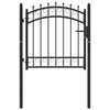 Porta Vidaxl con punte di lanci da 100x100 cm in acciaio nero